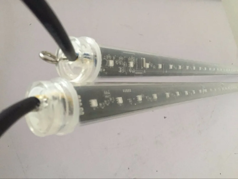 10 шт. DMX512 360 градусов 3D LED цифровая метеоритная трубка освещение водопад Длина 1 0 м