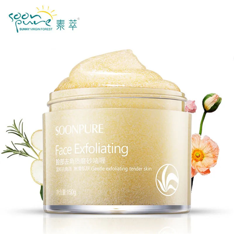SOONPURE Лица + Рука Нога Отшелушивающий Гель Комплект Скраб Для крем Удалить Мертвую