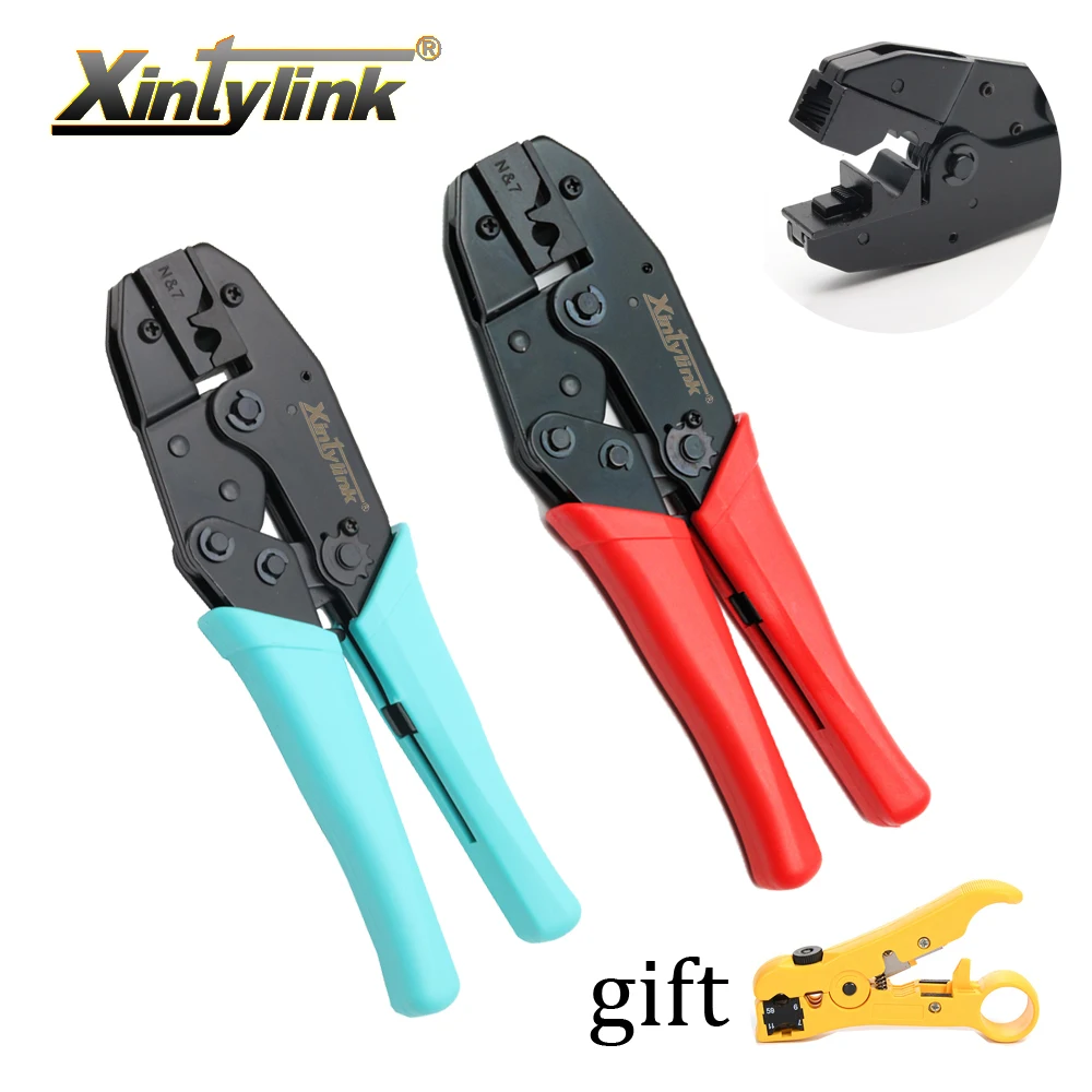 Щипцы xintylink RJ45 ручные инструменты cat7 cat6a обжимной инструмент для зачистки кабеля