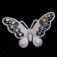 red trees brand high quality butterfly insect brooches for women wedding with cubic zirconia sweater accessories brooch drop