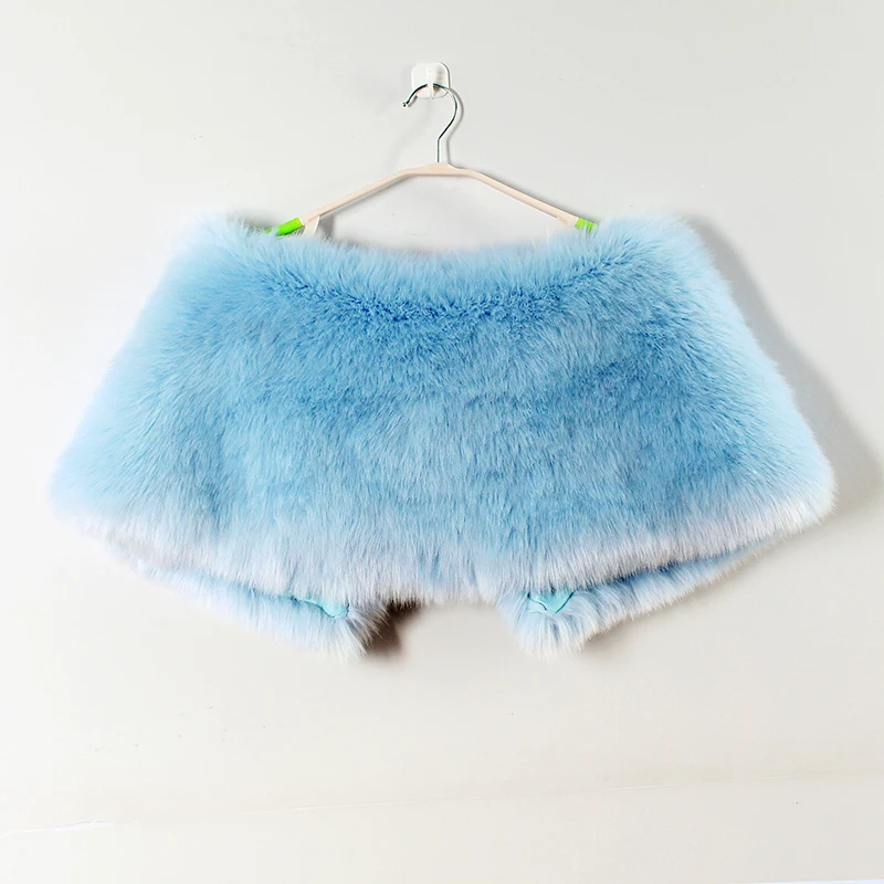 

Fashion Luxury Fur Wraps Scarves Womens Winter Neck Warmer Jacket Coat Fur Collar Accessories Shrug Cape Poncho Cloak 6Q1171