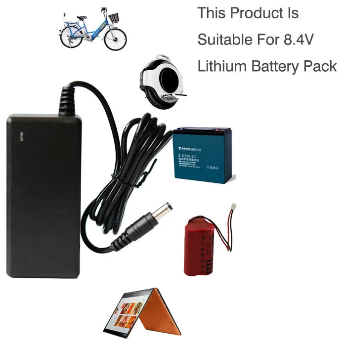 KingWei 1,2 m 8,4 V, 2A EU UK US plug 18650 литиевая батарея портативный аккумулятор зарядное устройство с проводным питанием мобильного телефона налобный фонарь