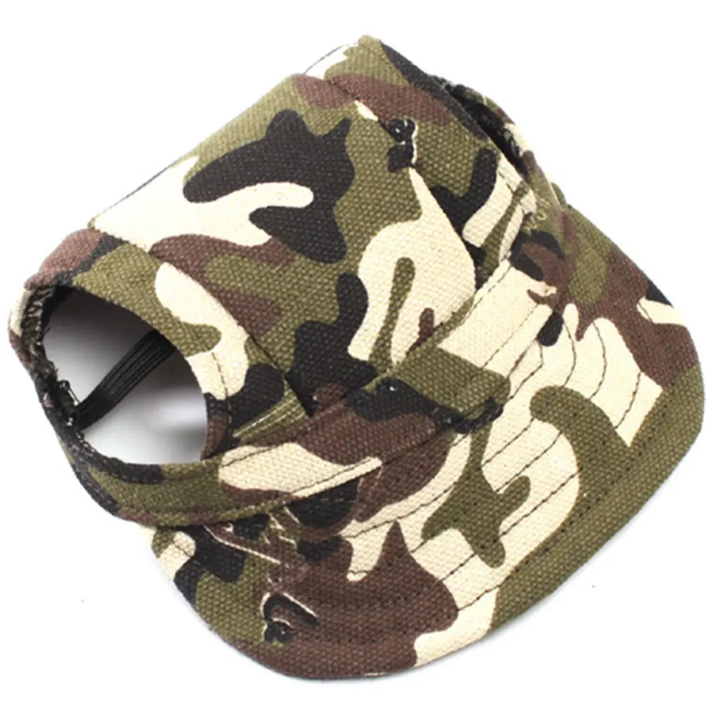 Летняя бейсболка для собак парусиновая шапка с отверстиями ушей маленьких