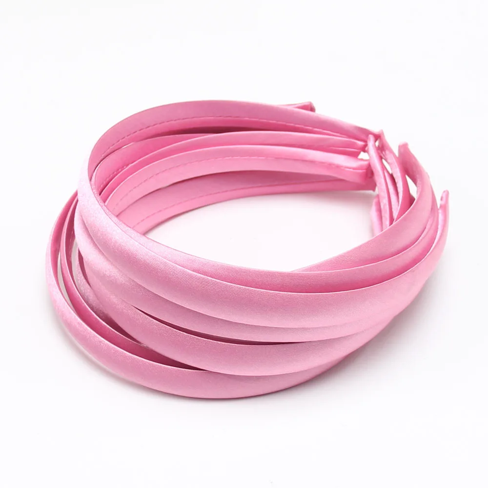 6dark pink 5 шт./партия-15 мм(5/8 дюйма) Детская и Женская атласная повязка на голову для девочки-Выберите цвет 20 цветов на выбор - Цвет: 6dark pink