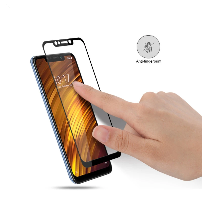 KIYLCZXYCM Для Сяо mi Pocophone жесткий диск 2.5D 9h Arc край Полный Экран протектор Закаленное