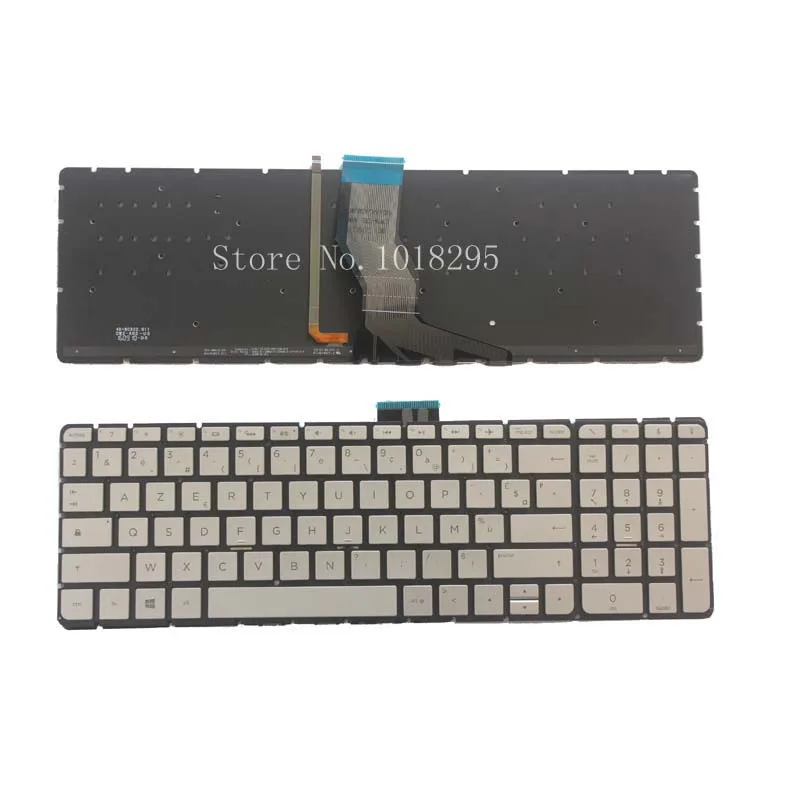 

New French Laptop Keyboard for HP Pavilion 15-ab 15-AK 15-ab000 15-ab100 15-ab200 15z-ab100 noframe Silver FR Backlight Keyboard