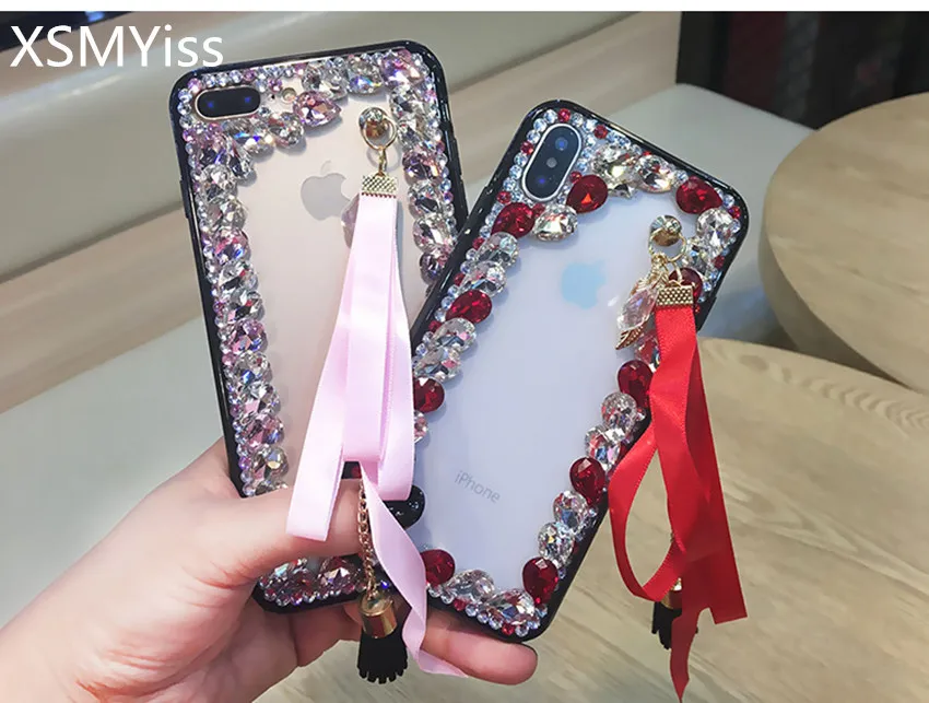Чехол для телефона XSMYiss iphone X XS MAX XR 5S SE 6 6s 7 8 plus роскошный блестящий чехол со