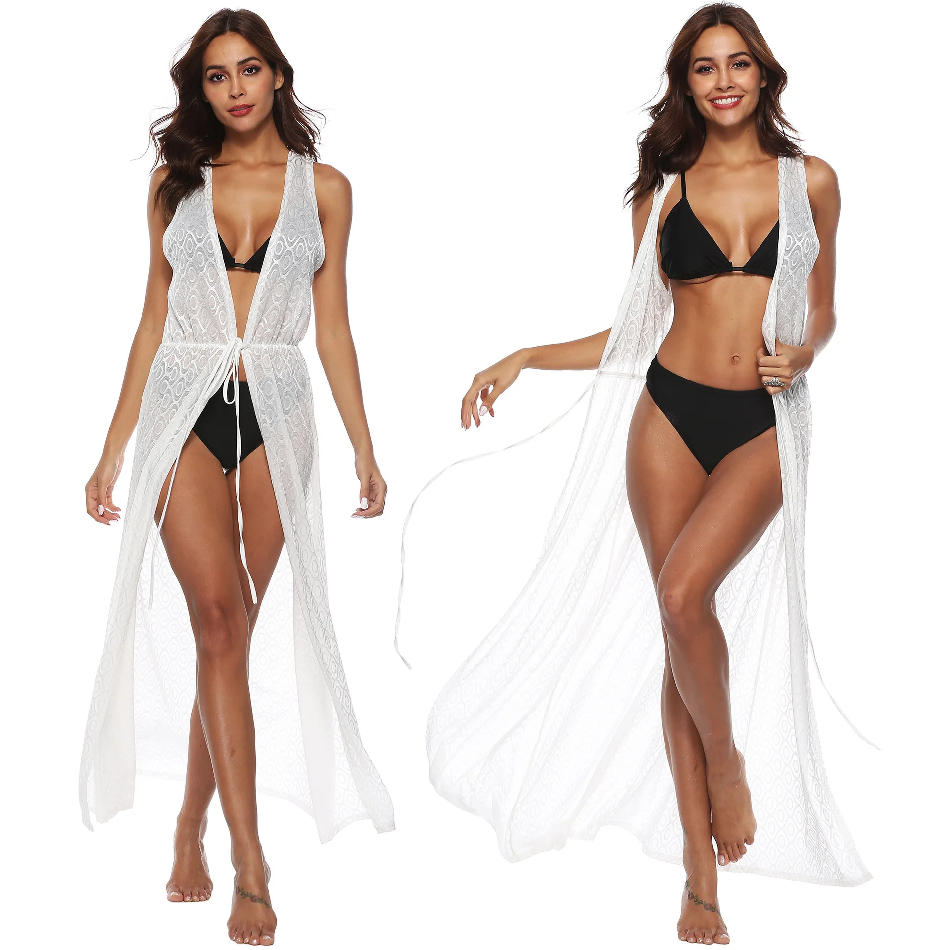 Женское пляжное платье-бикини с глубоким v-образным вырезом асимметричная