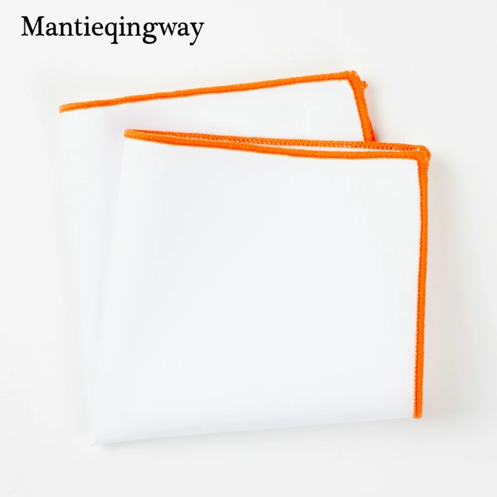 Mantieqingway карман квадратный белый твердой Платки носовые для девочек мужской