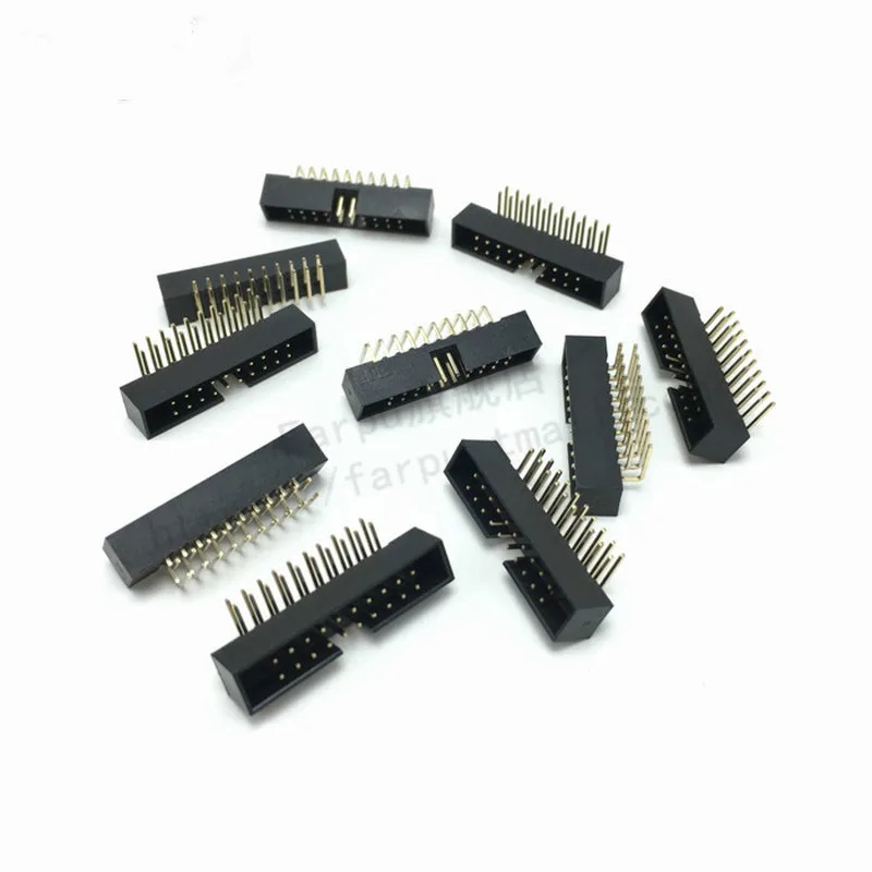 10 шт. DC3 2 54 мм разъем для разъема ISP папа двойной угол IDC JTAG 6P 8P 10P 14P 16P 20P 26P 30P 34P 40P