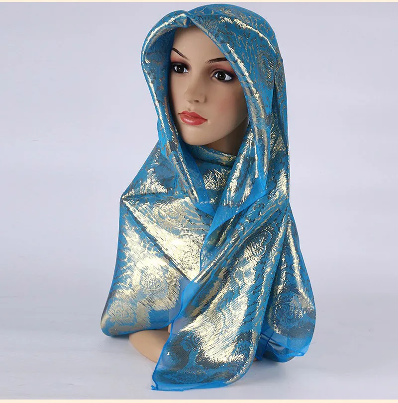 Promotion Sale! Silk Jacquard Scarf Muslim Square Hijabs Shawl Ethnic Ultralight Foulard Hijab Islamic Women's Accessories