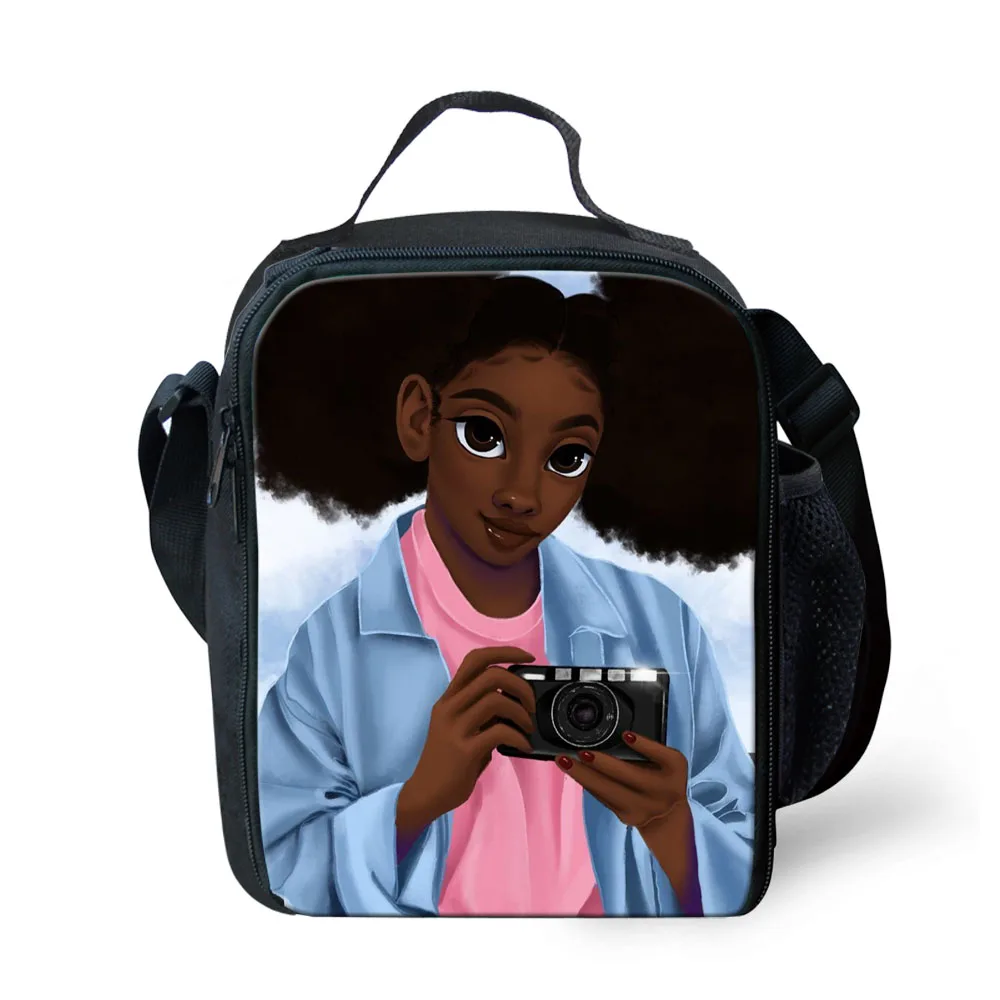 YQ3573G THIKIN Back To School черный искусства АФРИКАНСКАЯ ДЕВУШКА культуры школьные сумки для детей 3 шт./компл. школьный рюкзак школы детская книга Сумка Softback - Цвет: YQ3573G
