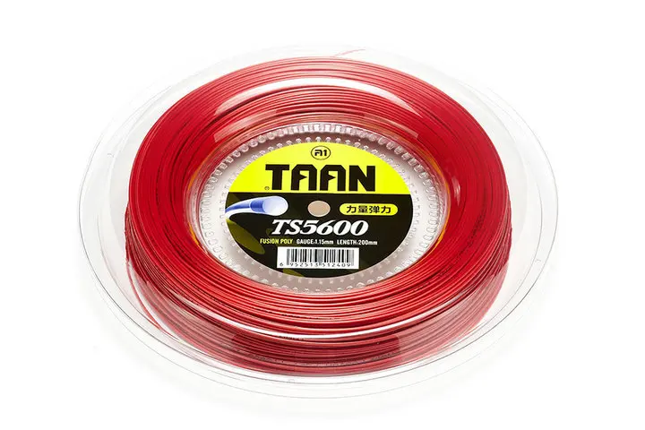 Red TAAN 1,15 мм Теннис Строка полиэстер TS5600 строка круглый прочный аксессуар для игры в теннис Training строка 200 м Катушка 50-55 фунтов - Цвет: Red