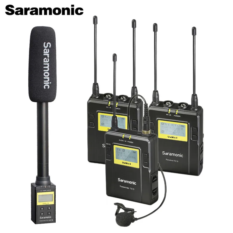 Saramonic UWMIC9 вещания UHF камера Беспроводные ПЕТЛИЧНЫЕ микрофонные системы