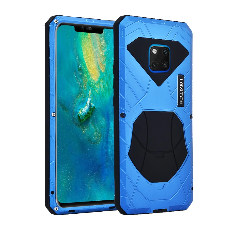 Повседневный водонепроницаемый чехол для Huawei Mate 20 Pro Роскошный Металлический