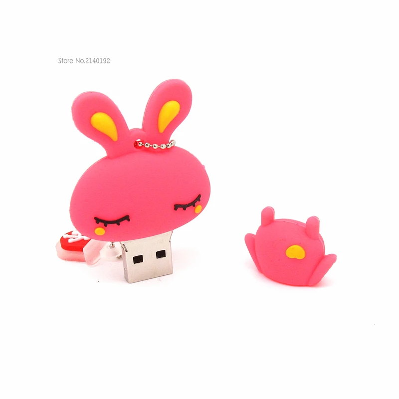 Милый USB флэш накопитель с японским мультяшным любовным Кроликом силиконовая