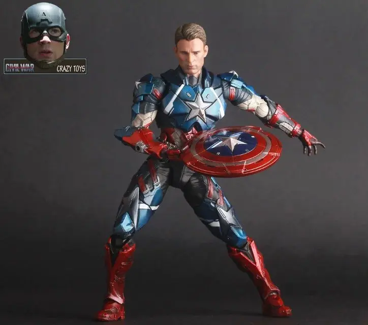 Сумасшедшие игрушки Marvel Мстители 12 &quot25 см Капитан Америка супер герой ПВХ