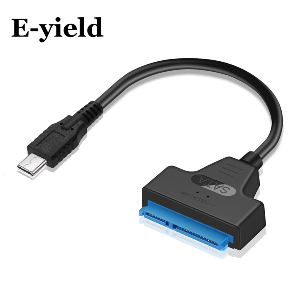Новый 22 контактный кабель с разъемами Type C на SATA USB 3 1 2 5 дюйма светодиодный