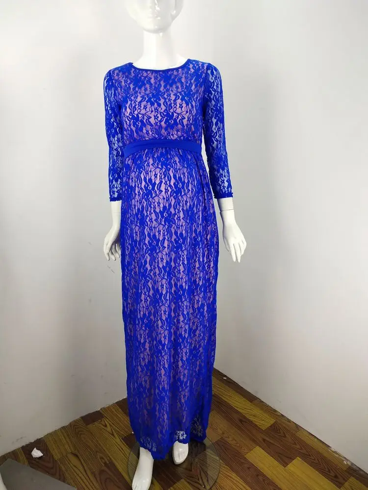 

2018 Maternity Dresses For Plus Size Women Pregnancy Dress Photography Props Lace Fancy Maxi Maternity Gown For Photo Shoots 3XL
