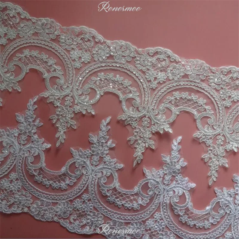 Нежный 3Y белого цвета/цвета слоновой кости со стразами для пришивания шнуров