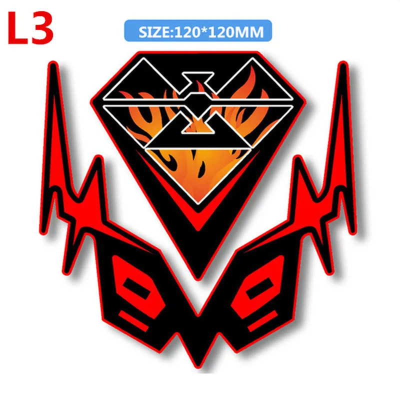 Newbee 12 см* 12 см Светоотражающая наклейка для автомобиля мотоцикла мопеда универсальная 3D защита топливного бака шлем украшение для ноутбука Наклейка - Цвет: Model L3