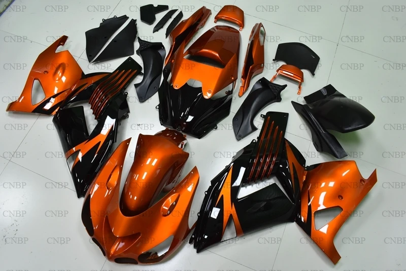 Для Kawasaki Zx14r 2006 2011 Кузов для 2008 Пластиковые обтекатели 2010 оранжевый черный