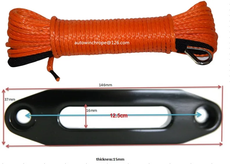 

Free Shipping Orange 5mm*15m Synthetic Winch Rope add 4000lbs Hawse Failead,ATV Winch Cable,Synthetic Rope,Tow Rope Car