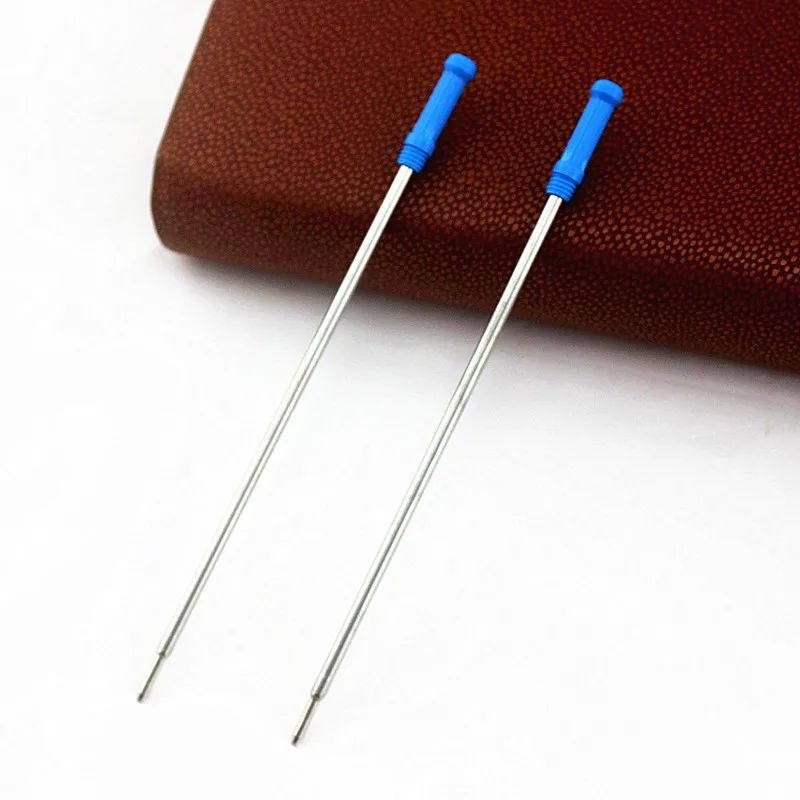 10 шт./лот металлические шариковые ручки заправки синими чернилами длина 11 6 см с