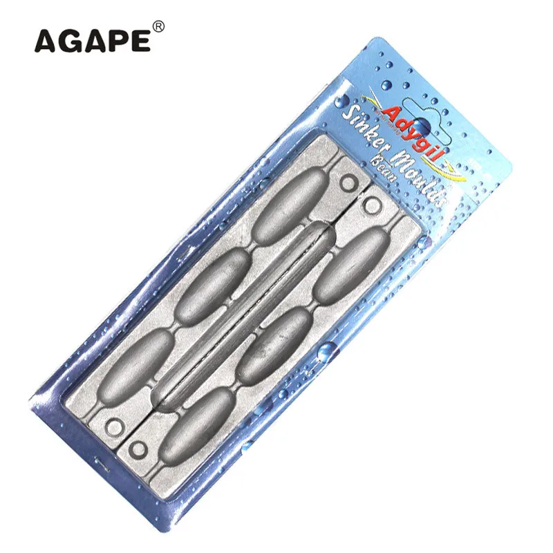 Agape DIY рыболовные бобы грузила форма ADBESM/#5 80 г 3 полости | Спорт и развлечения
