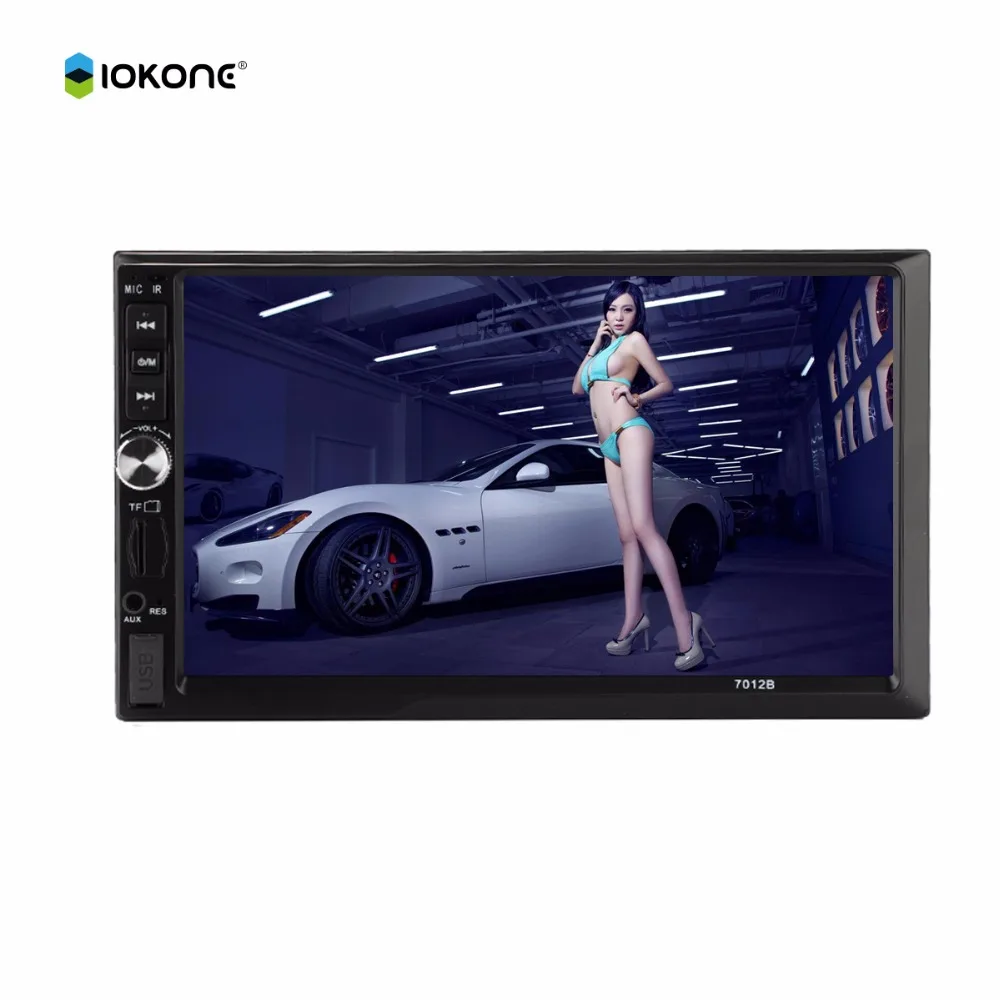 IOKONE 7 дюймов Автомобильный мультимедийный радио 2 din 7012B сенсорный экран MP5 плеер