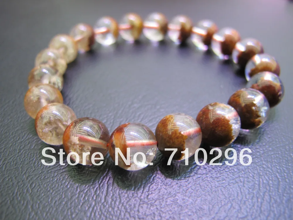 Браслеты из натурального красного фантомного кварца 10 мм браслеты драгоценных