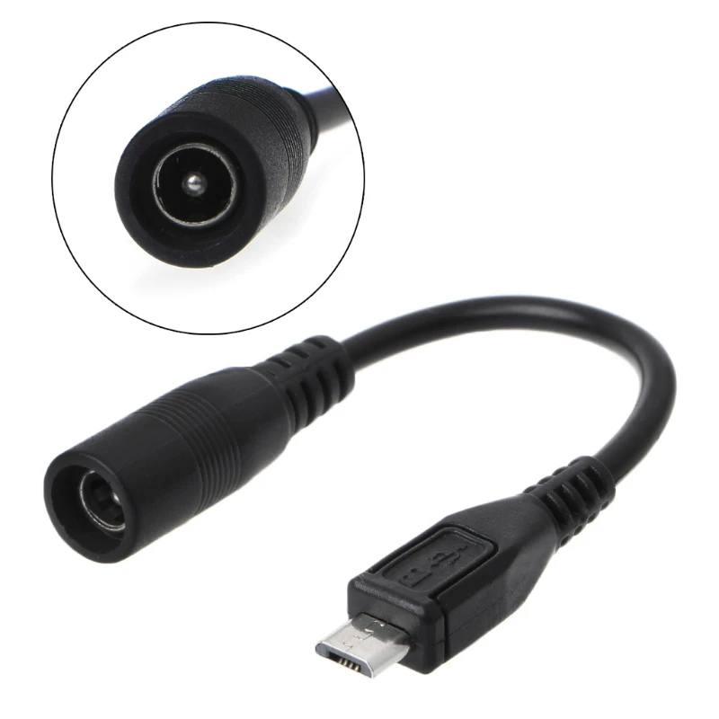 

5.5x2.1mm DC Power Plug Waterproof Jacket Female To Micro USB Male Adapter Cable