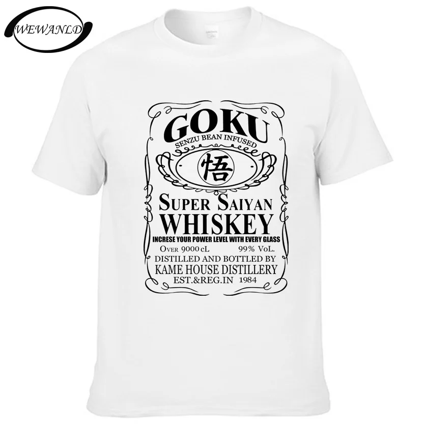 Мода 2017 г. Для мужчин S Dragon Ball футболка Повседневное Гоку виски с круглым вырезом