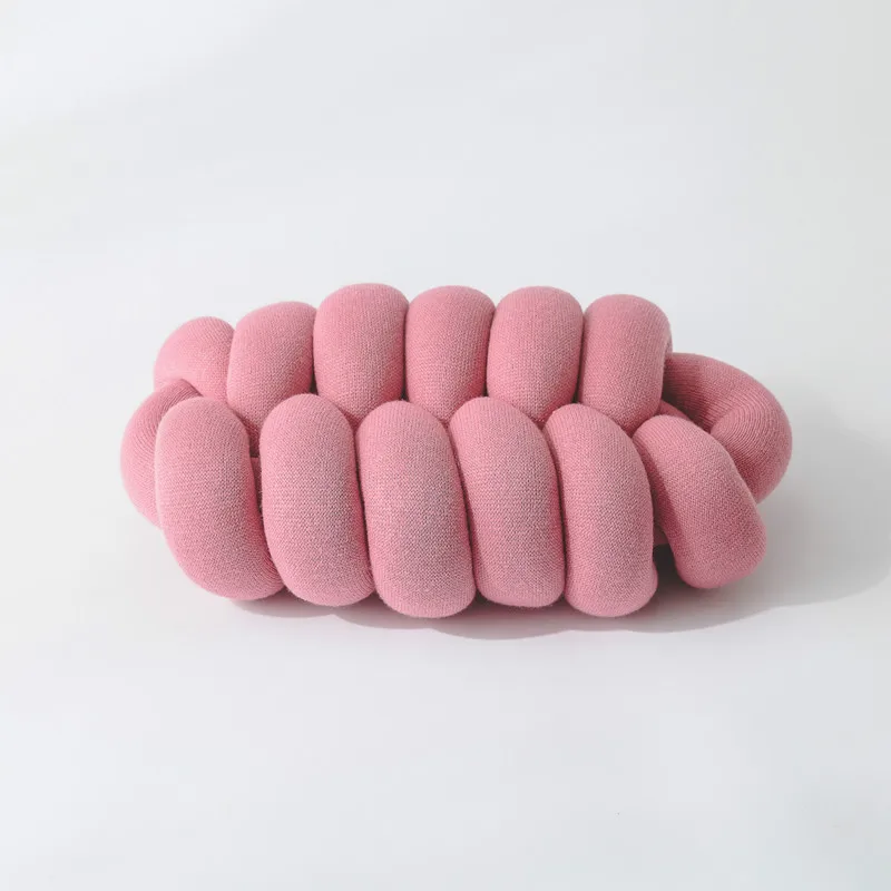 Коричневые декоративные подушки 42x27x15 см Шариковые с узлом подушка для кровати