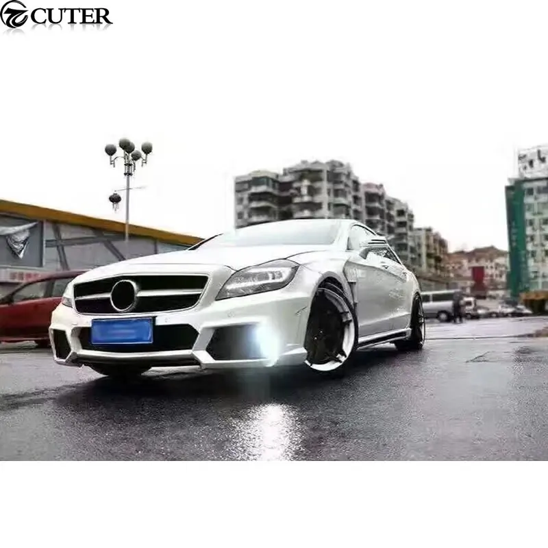W218 CLS Class комплект кузова автомобиля PU Неокрашенный передний бампер задний для