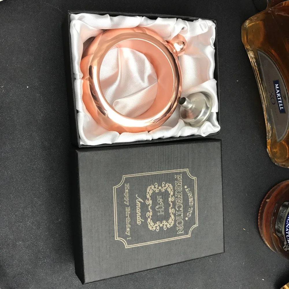 Браслет-фляжка браслет женский в подарок 4 унции высокое качество розовая