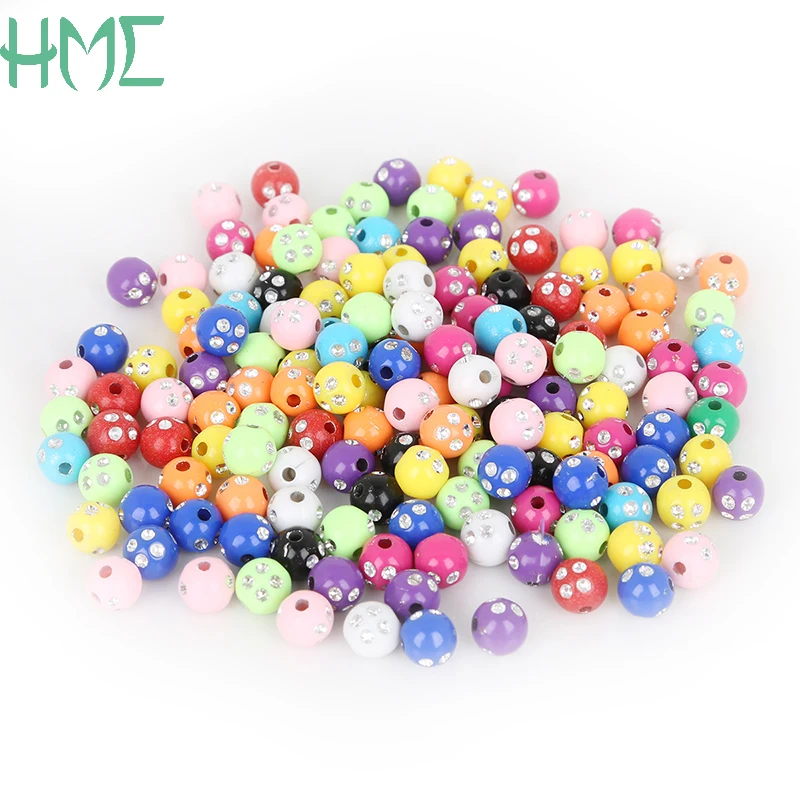 HOT Sale 8mm 100pcs/lot Shiny Acrylic Beads For Jewelry Making DIY Bracelet Necklace | Украшения и аксессуары