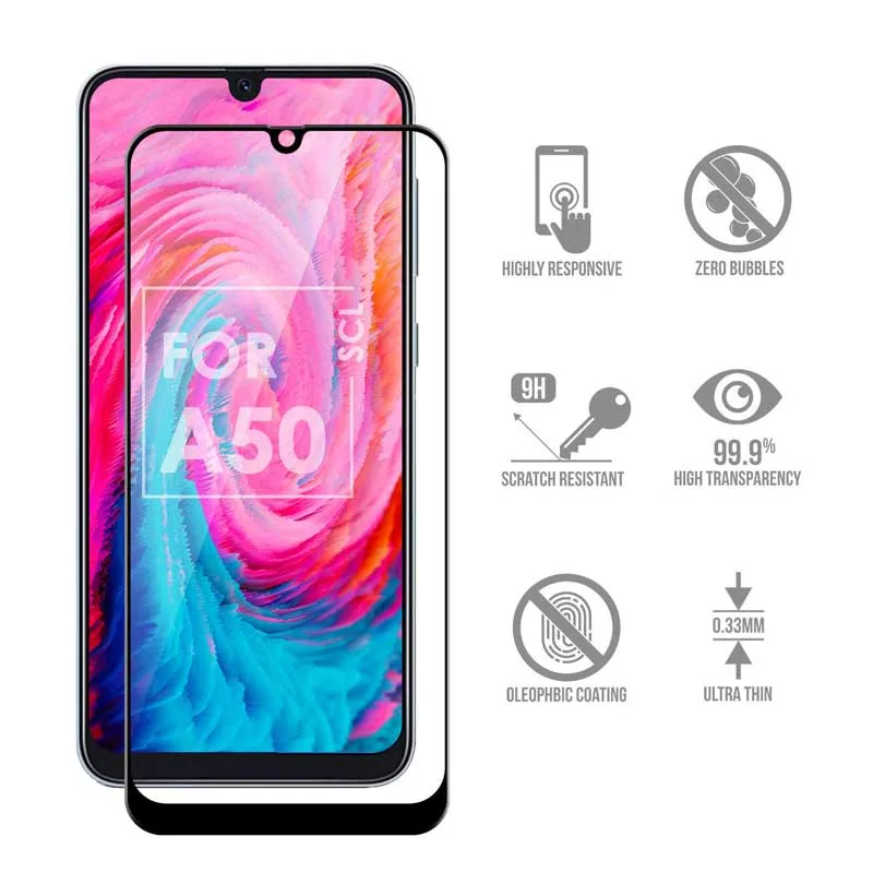 9H Закаленное стекло протектор экрана для Samsung Galaxy A10 A20 A30 A40 A50 A60 A70 M10 M20 M30 J2 Core Pro A7