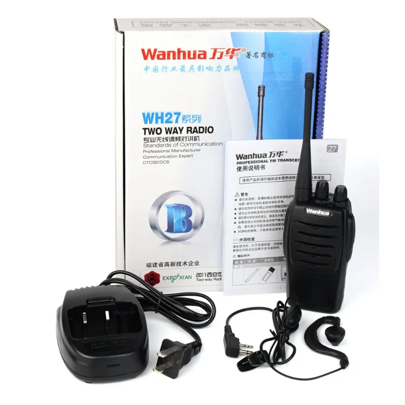 

Черный Новое прибытие Wanhua WH27G иди и болтай Walkie Talkie UHF 400-470 МГц 16 Каналы 4 Вт Портативный трансивер двухстороннее радио