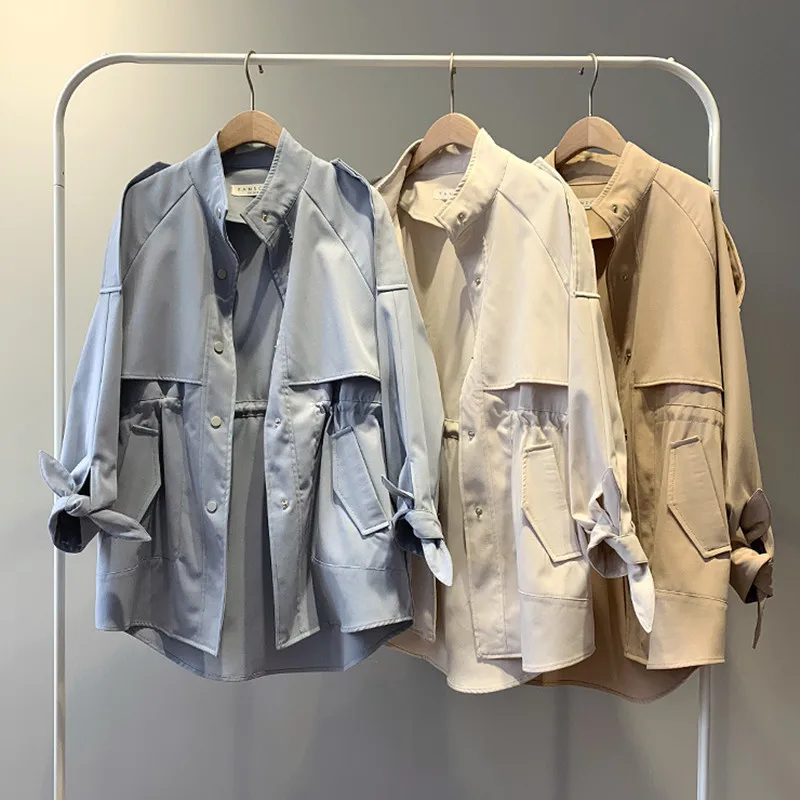

Тренч Женский, длинный, с эластичной талией, 2019
