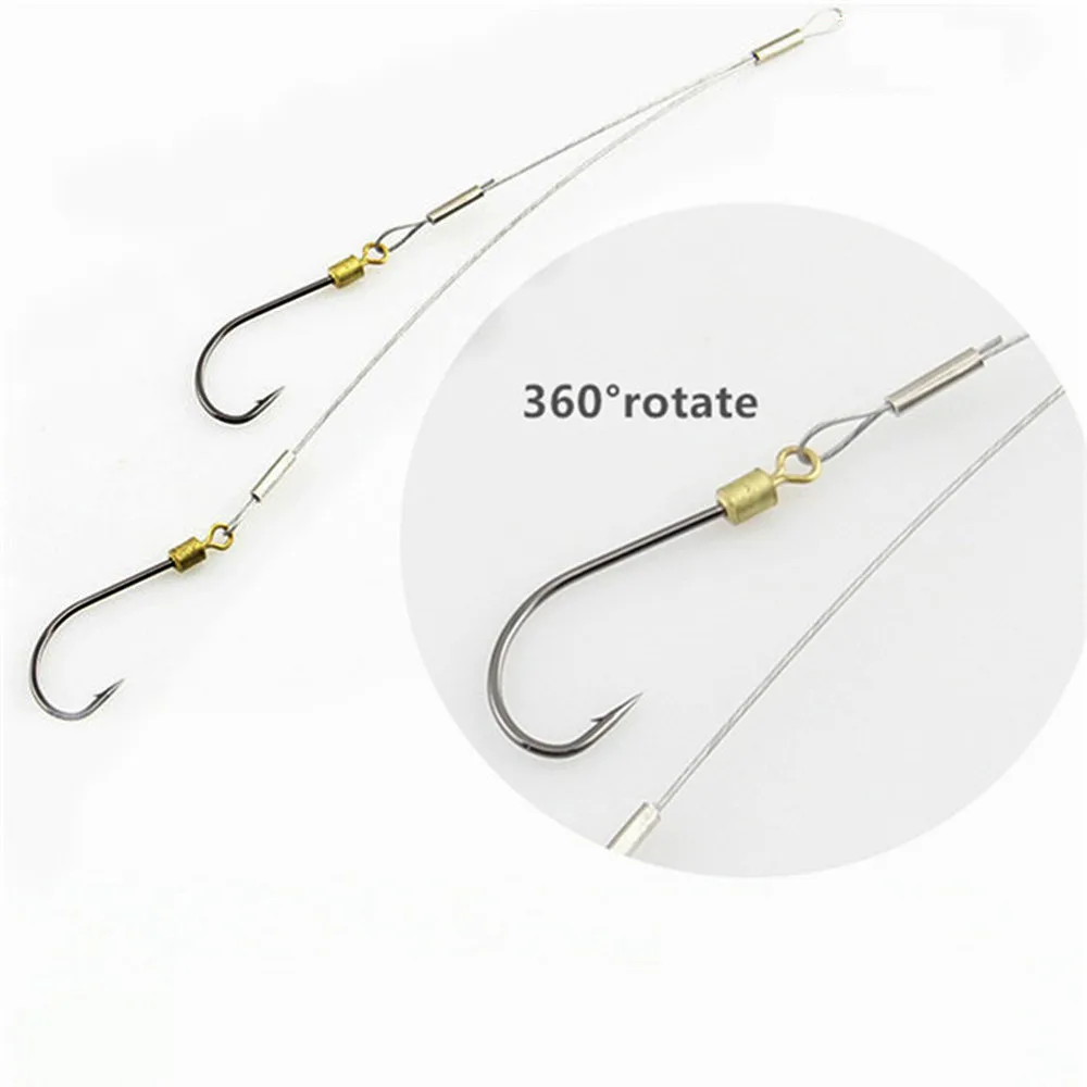 10 шт./лот рыболовные крючки с Проволока из нержавеющей стали снасти крюк