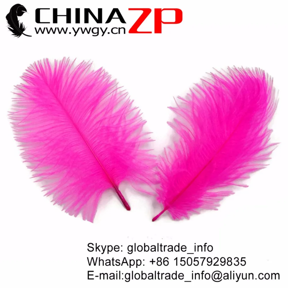 

CHINAZP Factory 6-8inch(15-20cm) 100pcs/lot Fantastic Hot Pink Party Decoration Ostrich Feather Plumes