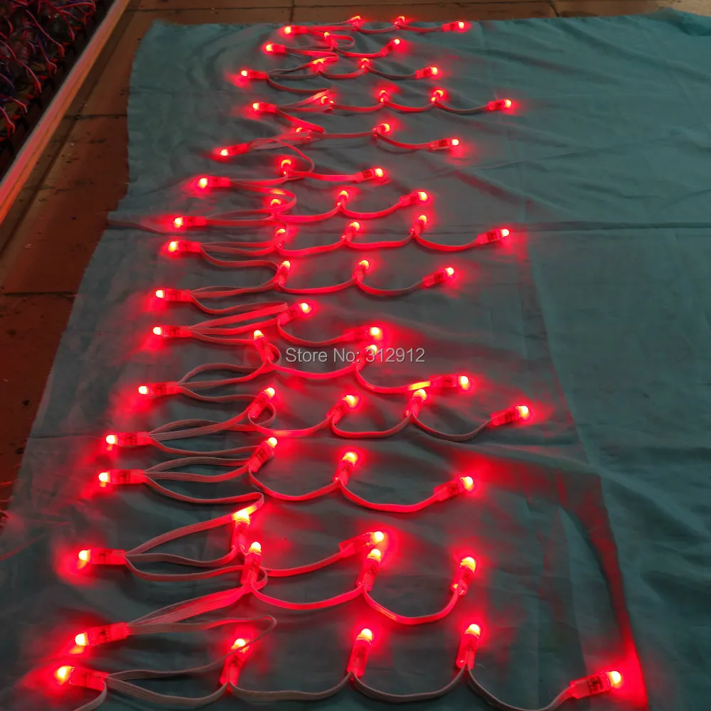 12V простая/dump RGB Icicles световая гирлянда Всего 69 узлов полностью белый провод IP68