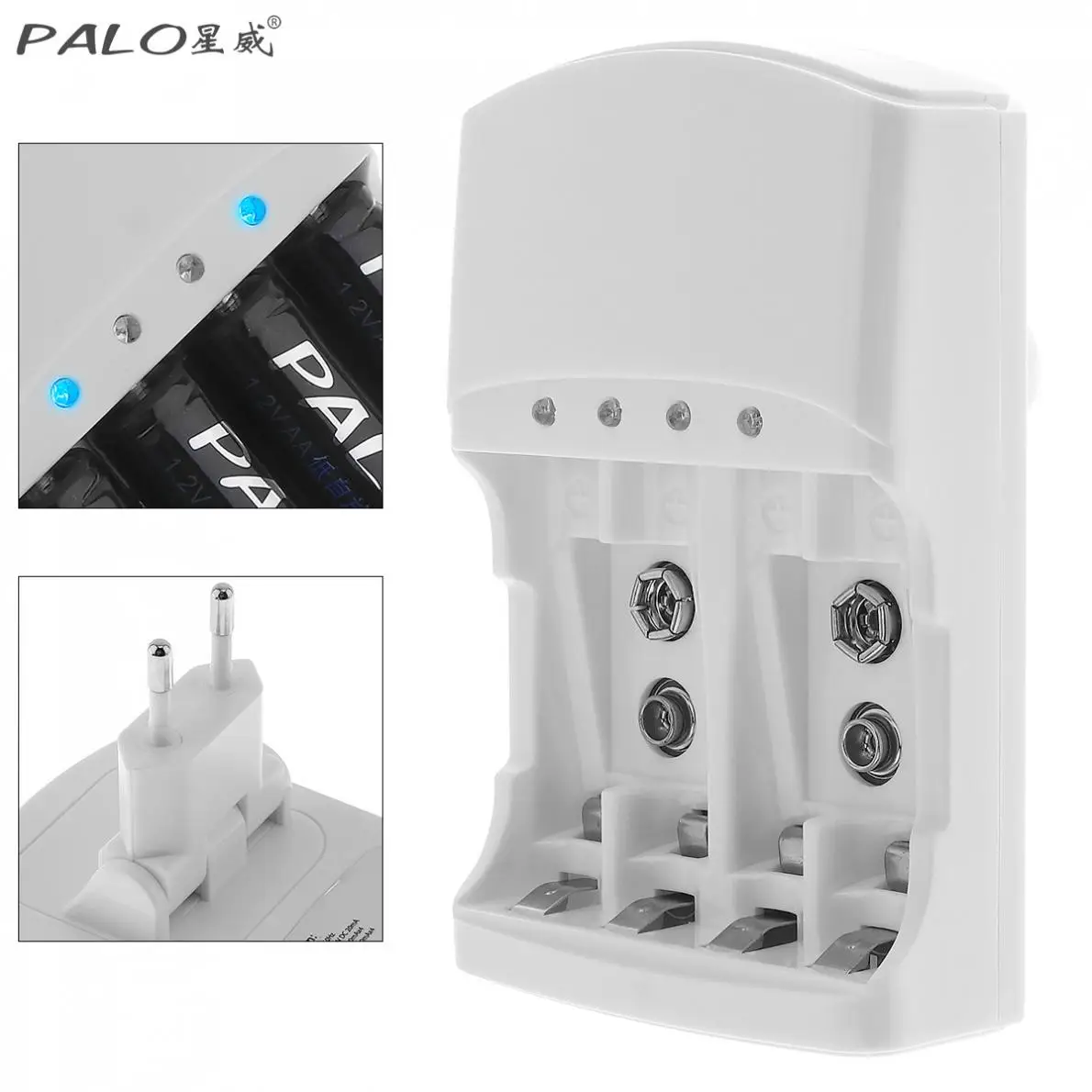 Быстрое зарядное устройство с ЖК дисплеем и функцией разряда для перезаряжаемых