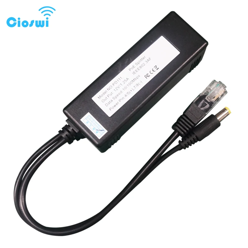 PD111 12V 1.25A активный изолированный разделитель POE 802.3AF 15 Вт 37V 57 вольт с RJ45 Порты и