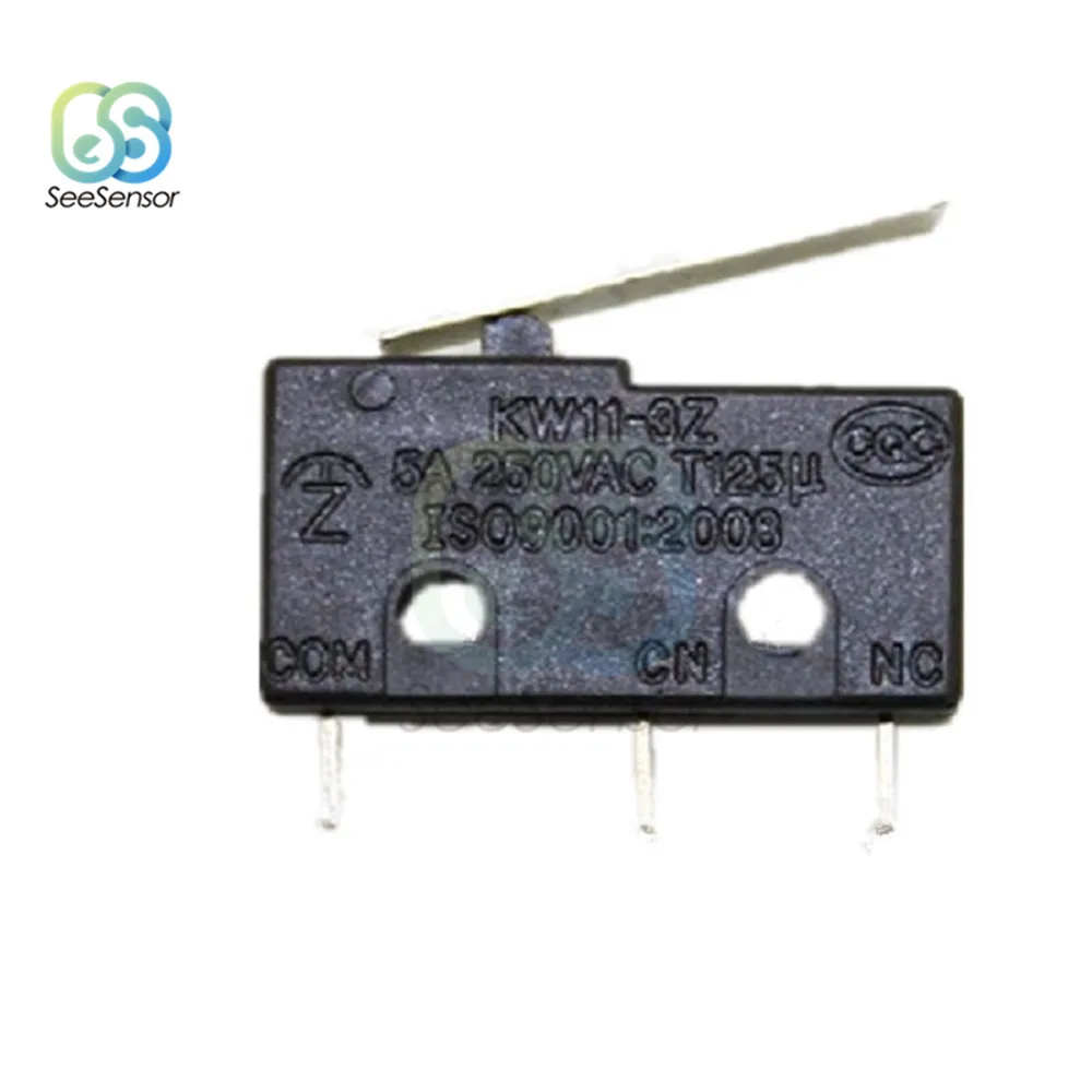 10Pcs KW11-3Z 10 шт. KW12-3 микро концевой переключатель роликовый рычаг рукоятка нормально открытый закрытый переключатель с шкивом DIY Электронные Наборы - Цвет: 10Pcs KW11-3Z