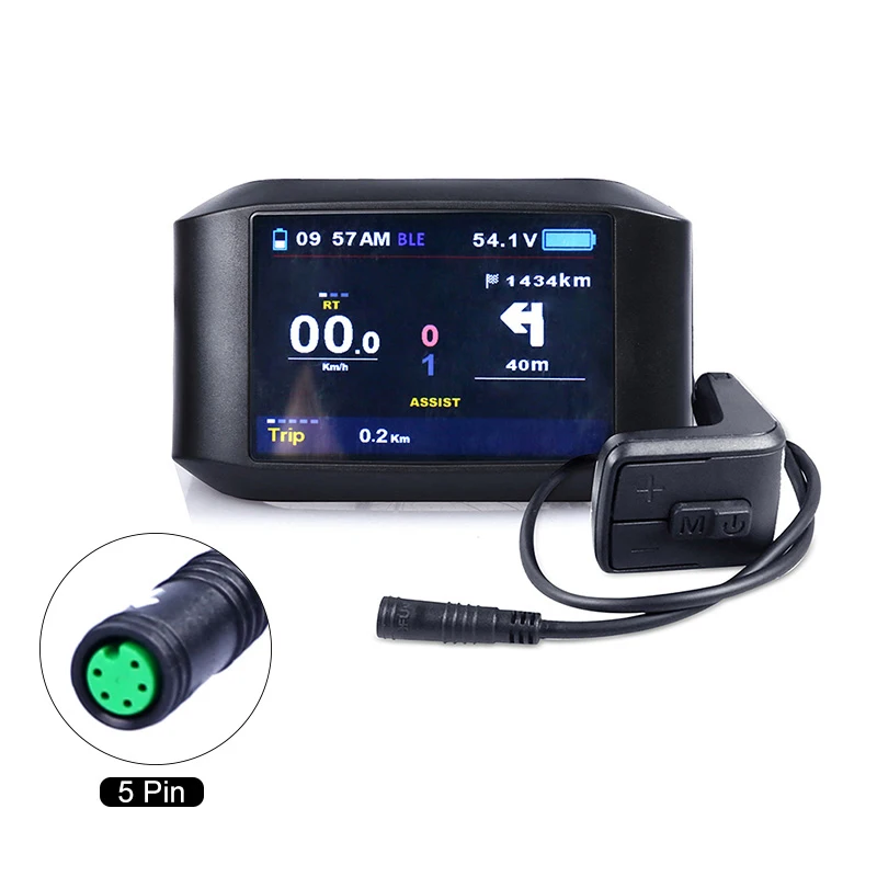 Цветной дисплей TFT экран 8fun 750C дисплей для bafang BBS двигатель