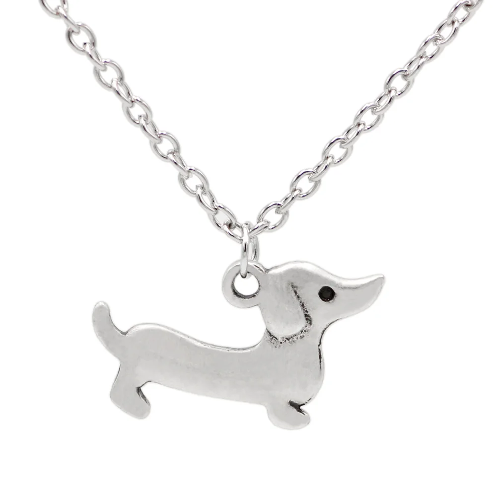 Новая Винтажная крошечная подвеска в виде таксы цепочки стиля бохо-шик Колбаса