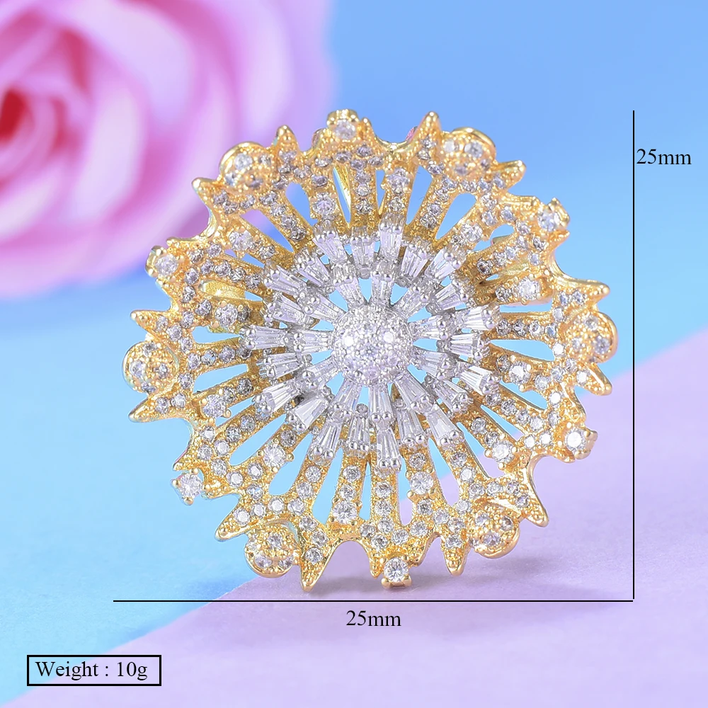 Missvikki модные броши круглый цветок ювелирные изделия для женщин свадебное платье