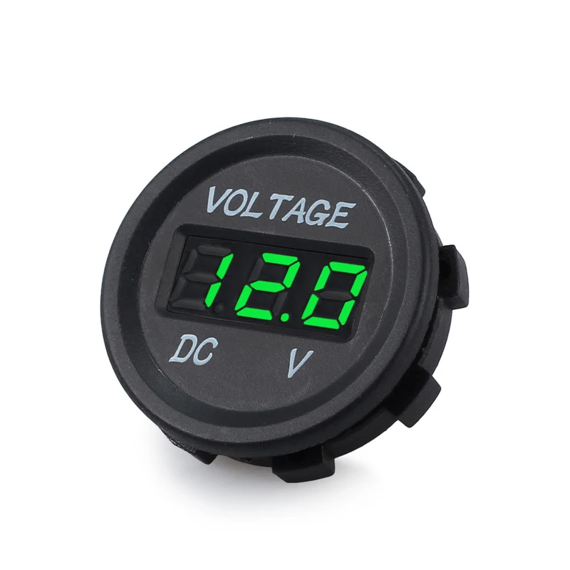 Justech зеленый светодиодный AC/DC 12 V Вольтметр Панель цифровой Напряжение метр для